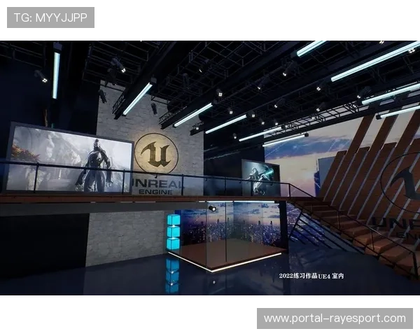 虚拟演播室实时渲染场景，CBA转播视觉升级